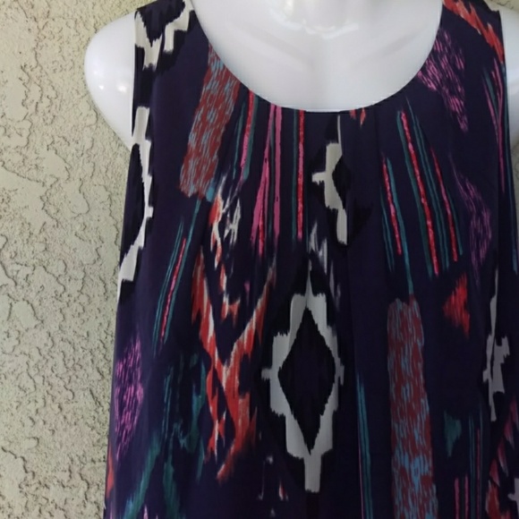 Love 21 abstract colorful sleeveless keyhole dress - Picture 4 of 6